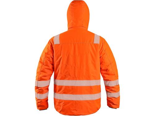 Bunda CXS CHESTER, výstražná, oboustranná, oranžovo-modrá, vel. 3XL